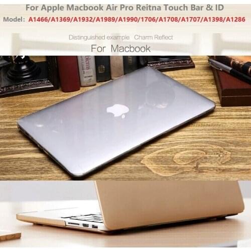 Crystal Laptop Hard Case Cover For Apple Macbook Air Pro Retina with/without Touch Bar 11 12 13 15 inchs A1932/1989/A1990/A1466
