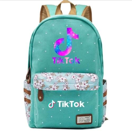 Tiktok backpack for young girls, primary and secondary school students, fashionable mens and womens leisure backpacks