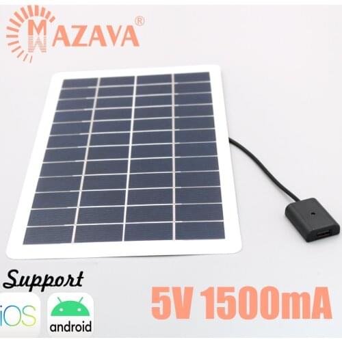 1Pcs 1500mA 5V 7.5W Output USB Solar Battery Solar Panel Outdoor Portable Solar Charger Pane 18650