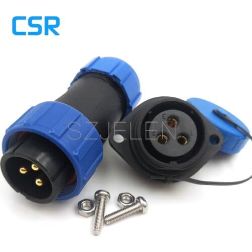 SP2110, electrical terminal led outdoor lighting waterproof connector with 3 contacts, 3-pin plug and socket, Current Rating 30A