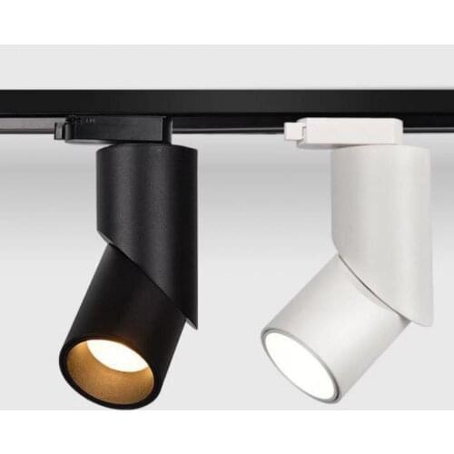 Led Spot Lights Rotation Ac85-265v Cob Led Track Spotlight Tracking Rail Lighting For Senior Home Commercial Lighting