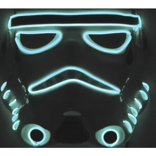 Glowing EL Mask Cosplay Soldiers Movie Mask For Halloween Christmas Glow In Dark