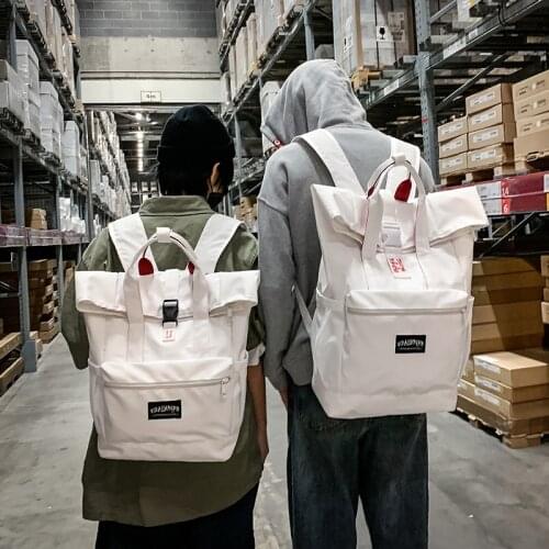 Street Man Backpack high school student bag female Korean version of the large-capacity computer bag couple backpack