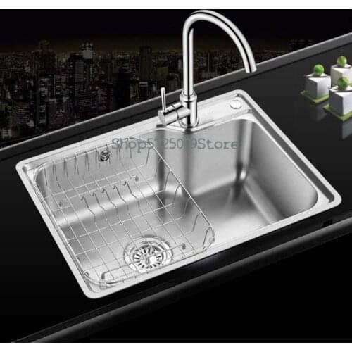 Thickened Sink Single Tank Package Stainless Steel Vegetable Washing Basin Kitchen Sink Sink Olwg62452