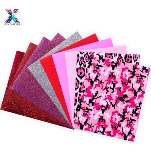 XFX HTV Iron on Vinyl 1 Sheet 10"x12"/25cmx30.5cm Pu Heat Transfer Vinyl T-shirt Iron on HTV Valentines Day Heat Transfer Vinyl
