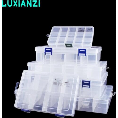 LUXIANZI 1pc Adjustable Plastic Storage Box For Jewelry Terminal Small Component Metal Parts Screwdriver Auto Repair Tool Boxs