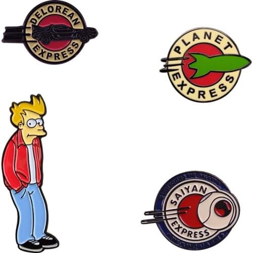 Planet Express Lapel Pin American sitcom cartoon animation inspired jewelry