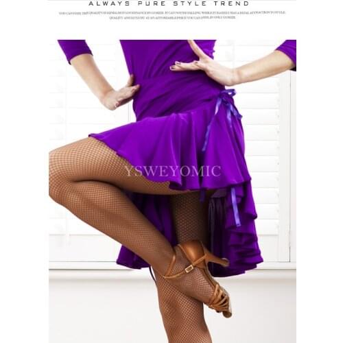 2019 High Quality Standard Latin Salsa Skirts Dance For Women Short Purple Black Practice Latin Skirt