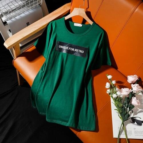 Women T-shirts Letters Printed Summer T shirts Fashion O-neck Short Sleeve Black T-shirt Casual Loose Gray Tops Tees T9044