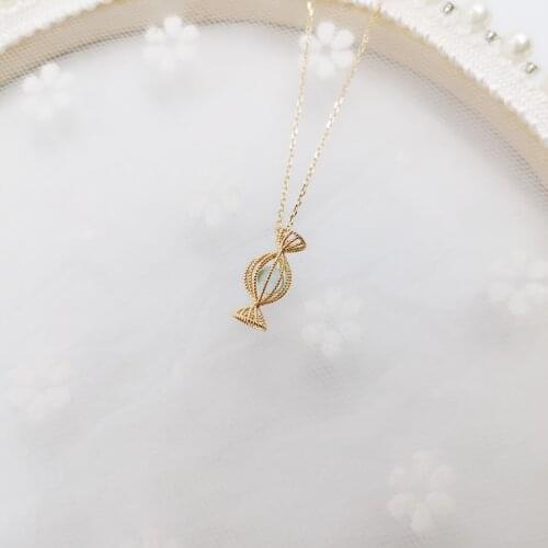 Golden candy crystal necklace woman 100% 925 Sterling silver nacklace Jewelry S925 Clavicle chain pendant charms for women gift
