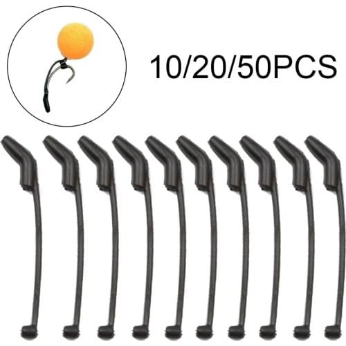 10/20/50pcs Rubber D-Rig Kickers Carp Fishing Accessories D Rig Aligners Hooks Anti Tangle Sleeves For Ronnie Rigs Fish Hook