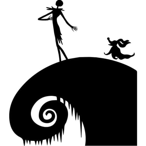 14cm*15.9cm Nightmare Before Christmas Jack Motorcycle Stickers Decals