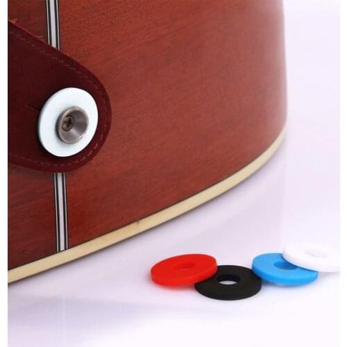 2Pcs Guitar Strap Locks Silicone Rubber Guitar Strap Blocks for Locking Guitar Strap