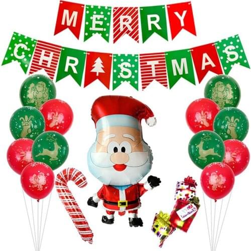 Large Santa Claus Snowman Elk Christmas Bear Penguin Snowflake Aluminum Film Balloon Christmas Party Decoration Balloons