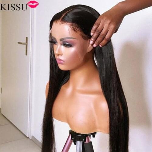 KISSU Brazilian Hair Wigs For Women 30 Inch Lace Front Human Hair Wigs 13X4X1 T Part Lace Frontal Wig