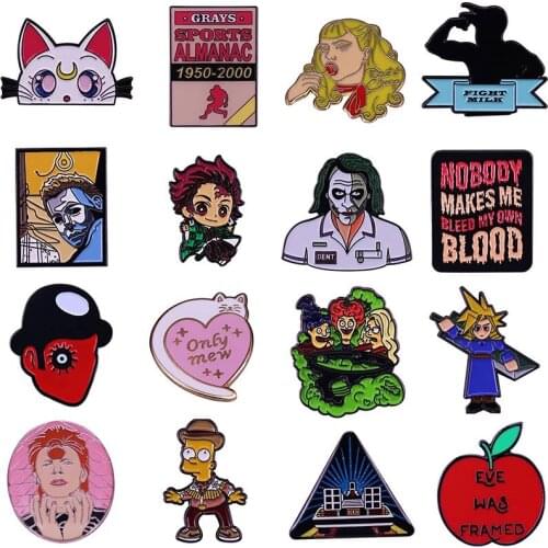 Christmas Joker Hard Enamel Pins Movies TV Brooches Women Men Lapel Badges Backpack Collar Fashion Jewelry Gifts For Kids Friend