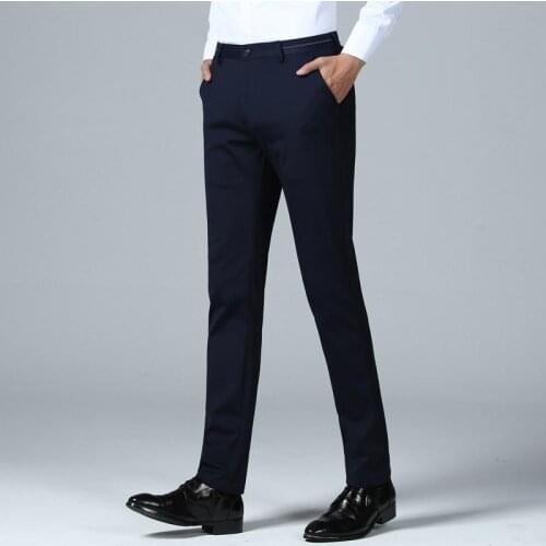 2020 Summer Pants Men Fashions Business Mens Trousers Slim Stretch Black Men Casual Pants Pantalon Verano Hombre