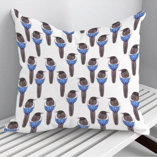 Black billed magpie bird Throw Pillows Cushion Cover On Sofa Home Decor 45*45cm 40*40cm Gift Pillowcase Cojines Dropshipping