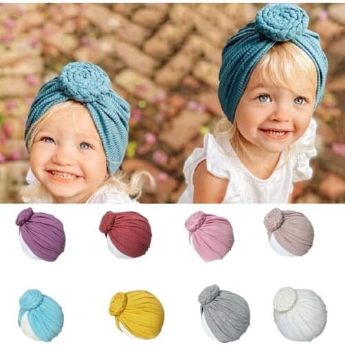 Doughnut Baby Hat Mother Indian Caps Cotton Hair Accessories Newborn Mommy Photography Props Infant Candy Color Beanies