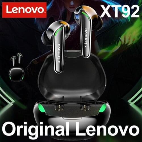 Lenovo Headphones XT92 Bluetooth 5.1 TWS Gaming Earphone HiFi Stereo Wireless Earbuds Low Latency Headset With Dual Mic 300 mAh