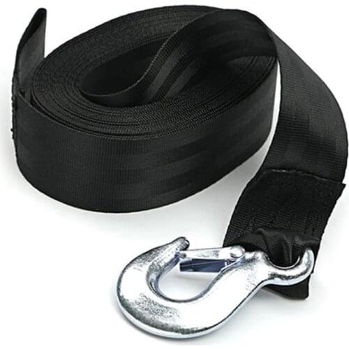 Wearproof Trailer Boat Winch Strap 4/6Meters Vehicle Emergency Rescue Rope Belt Boat Transportation Fixed Rope