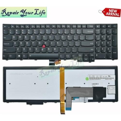 With Backlit US Keyboard for Lenovo ThinkPad E531 L540 W540 T540P E540 Laptop Keyboard Test Good PN:0C45030 04Y2465 SG-61010-XUA