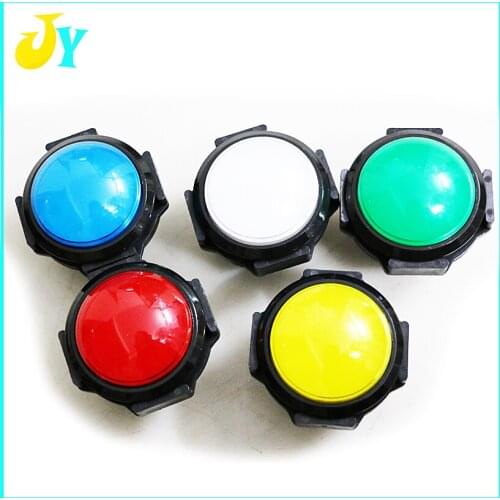 10pcs/lot Push Button 60mm Convex button switch LED ARCADE push button with micro switch for jamma mame PC PS3 raspberry ip