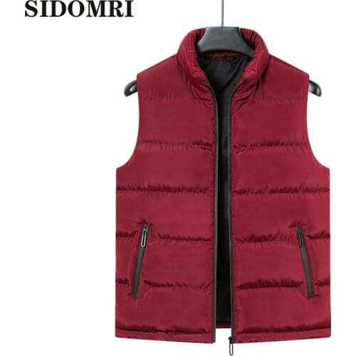 Autumn and winter mens fashion casual jacket mens padded jacket slim down cotton solid color plus fat waistcoat