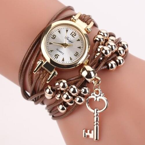 Quartz Watches Beautiful Casual Elegant Watches With Key Pendant Girls Wrist Watch For Women Lady A66