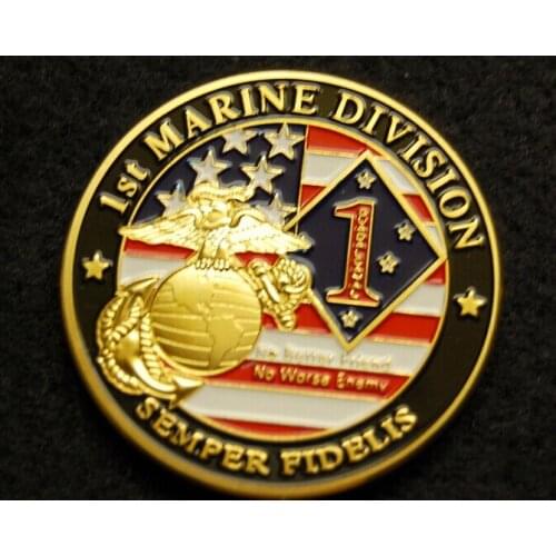 Hot sales US Marine Corps 1st MARINE DIVISION SPECIAL FORCES High quality low price Custom coins FH810208