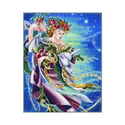 MD Fairy Series 25-MD-24 draw fabric cross-stitch cloth with beaded metal thread cross-stitch kit styles cross stitch kit
