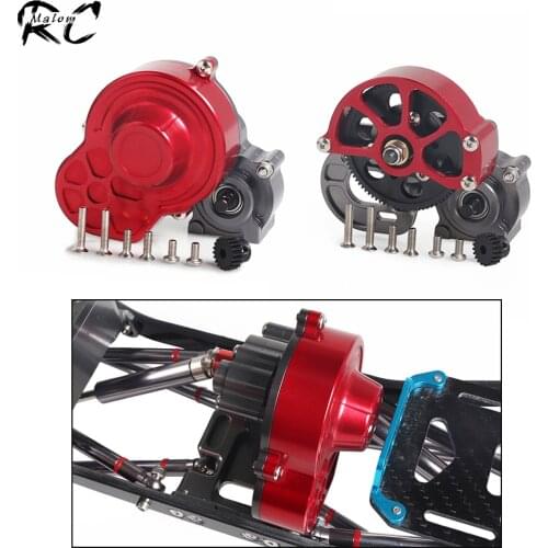 Metal SCX10 Gearbox RC Car Transmission 48P with Protective Cover Motor Gear for 1/10 RC Crawler Axial SCX10 Truck Upgrade Parts