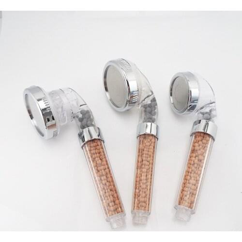 High Pressure 3 Modes Bath Shower Adjustable Jetting Shower Head Saving Water Bathroom Anion Filter Shower SPA Nozzle