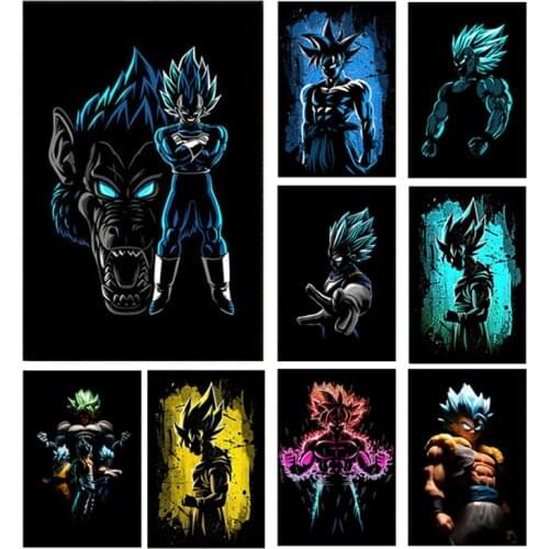Dragon Ball Japanese Anime Characters Poster Canvas Painting Wall Art Picture Modern Childern Room Decoration Home Decor Cuadros