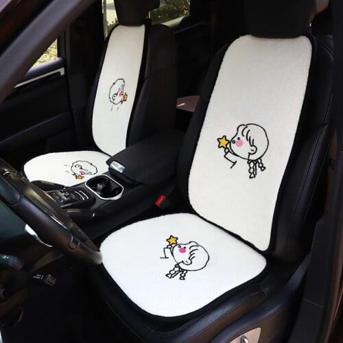 Factory Direct Sales Car Cushion Winter Lamb Wool Car With Three Sets Of Cushion Car Warm Single Seat Cushion