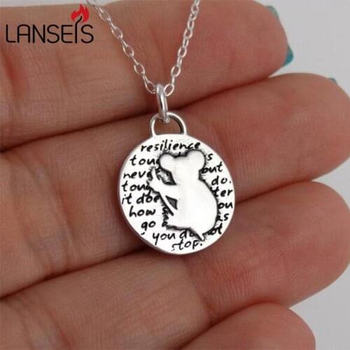 1pcs Inspirational Koala Bear Charm Necklace2