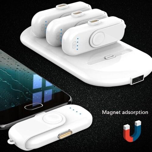 Portable Wireless Charger Power Bank Magnetic Attraction Power Bank Charger For xiaomi iPhone Android Type-C Moblie Phones