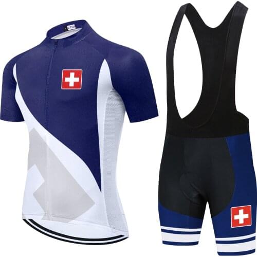 2021 Switzerland Cycling Team Jersey Bike Clothing Pants Suit Mens Summer Pro 20D BICYCLING Shorts Shirts Maillot Culotte Wear