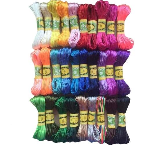 29 Colors 20M/Bundle Strong Braided Macrame 1mm Silk Satin Nylon Cord Rope DIY Beading Jewelry Bracelet Making Thread Wire