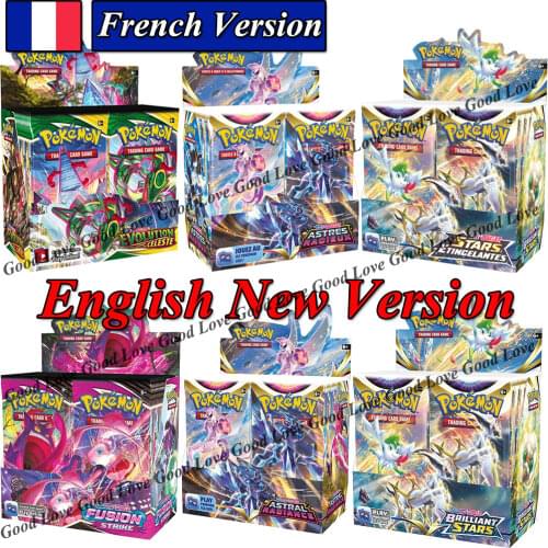 360Pcs French Version Pokemon Cards Box TCG:Sword&Shield Chilling Reign Booster Evolving Skies Card Game Carte Pokemon Francaise