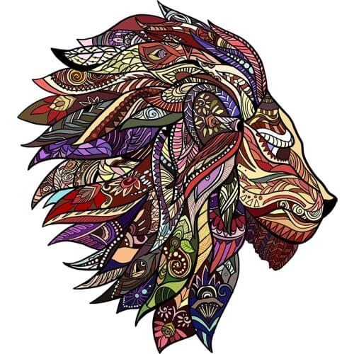 3D 3Sizes Wooden Jigsaw Puzzle Unique Shape Lion Shape Animal Puzzle For Kids Adults Relaxing Time WIth Beautiful Gift Box