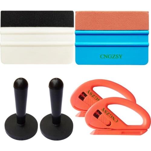 6 in 1 Auto Wrap Tools Kit Carbon Film Squeegee Car Sticker Wrapping Cut Accessories Cutter Tool Magnet Holder Fixing Tools K38