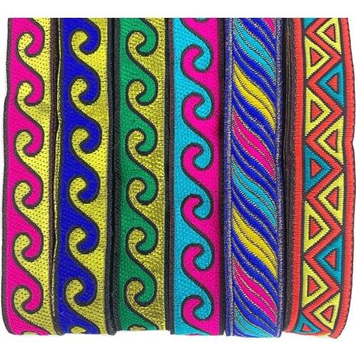 7 Meters 2cm Embroidery Lace Trim Ribbon Vintage Boho Lace Trim Clothes Bag Curtain Accessories Embroidered DIY Sewing Fabric