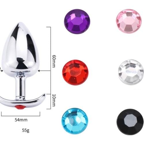 Anal Beads Crystal Jewelry Round Butt Plug Stimulator Sex Toys Dildo Stainless Steel Anal Plug For Gay Couple Adult Game