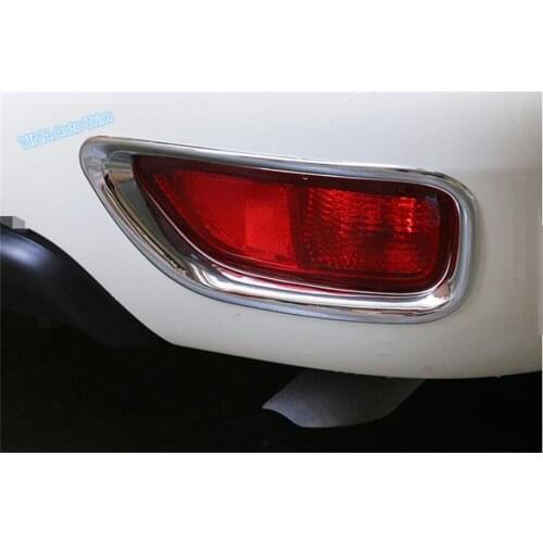 Lapetus Car Styling Chrome Rear Fog Lights Lamp Frame Cover Kit Fit For Nissan Armada Patrol Royale Nismo Y62 2016 2017 2018 ABS