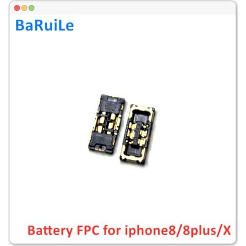 BaRuiLe 20pcs Battery FPC connector For iphone 8 Plus 8p X on mainboard Clip Plug Flex Cable Replacement Parts