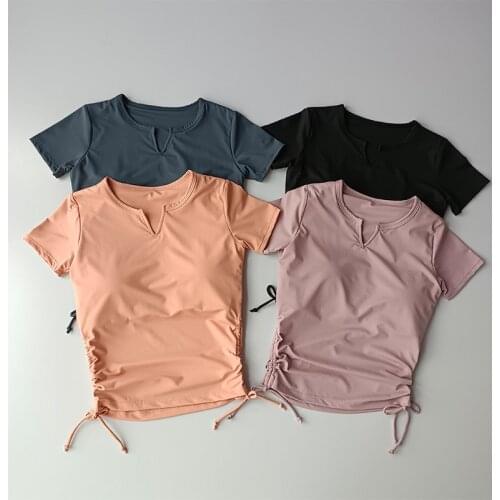 Seamless Sports Short Sleeve Sport Shirts Women Workout Top High Elastic Gym Yoga Top Running Breathable With Chest Pad T-Shirt