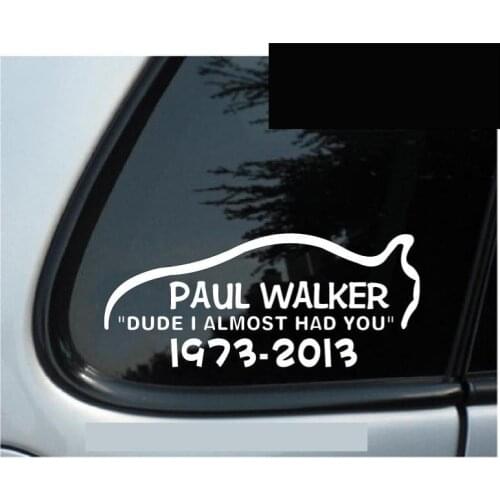 C03---paul walker for Apple Macbook Pro Air Retina 11" 12 13 15 Vinyl 15.6 HP Acer Notebook reflective car decal sticker