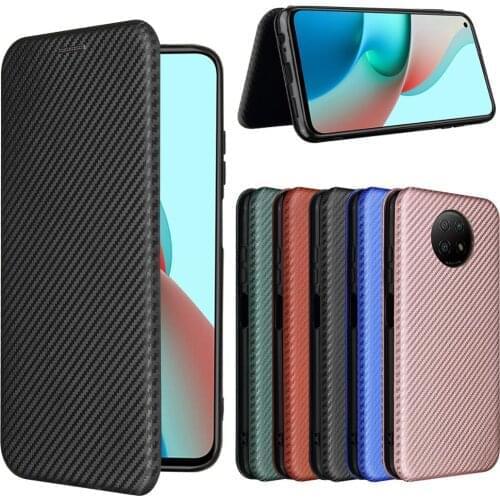 For Xiaomi Redmi Note 9T 5G Case Carbon Fiber Flip Leather Case For Xiaomi Redmi Note 9T 5G Case Cover 6.53"