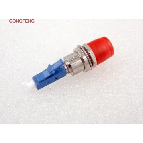 GONGFENG 1PCS New LC Male-FC Female Optical Fiber Adapter Connector Flange Coupler red pen Adapter Special Wholesale